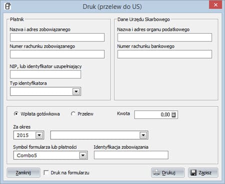 Płatności - Przelewy US - Program do wystawiania faktur