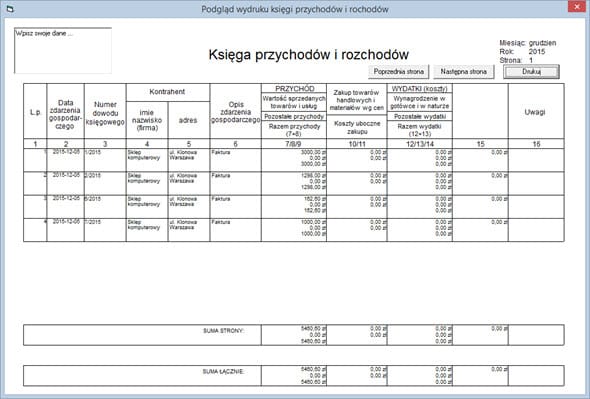 Księgowość - Ksiegowość - Księga przychodów i rozchodów - Faktury vat oprogramowanie
