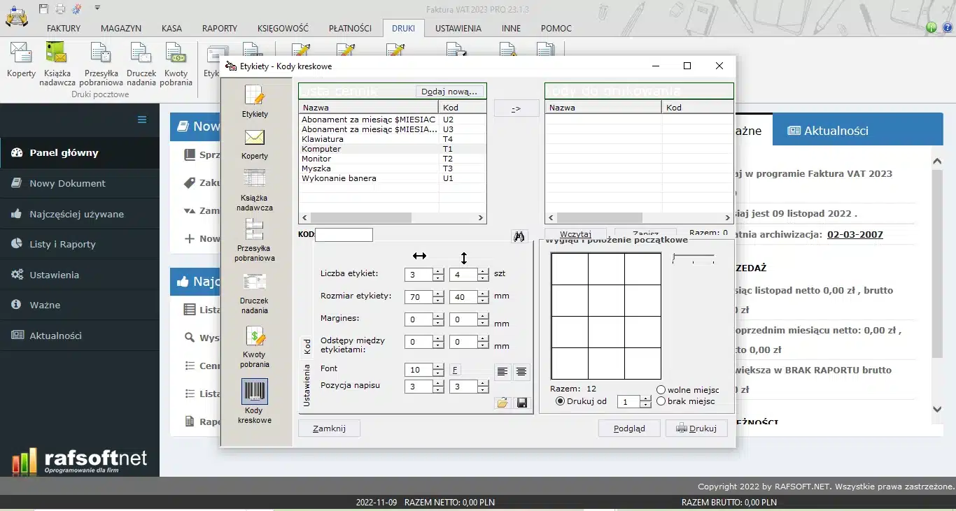 Etykiety i kody kreskowe