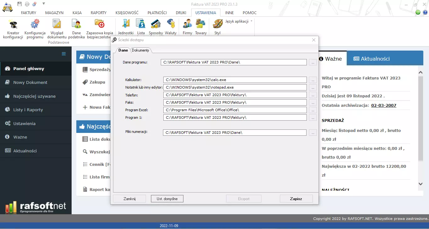 Ścieżki dostępu – dane