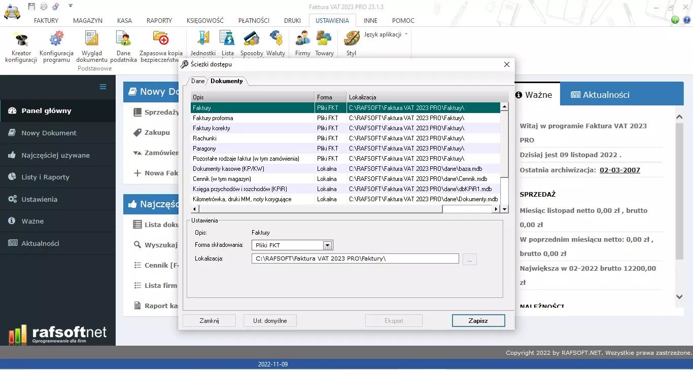 Ścieżki dostępu – dokumenty