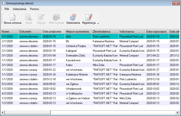 Umowa zlecenia - wystawianie