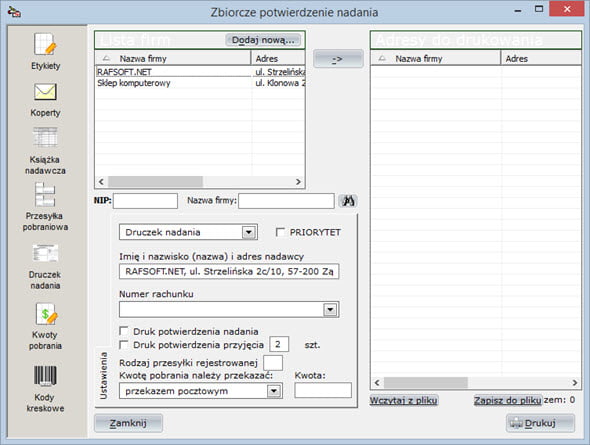 Postforms - Postcard - Invoicing