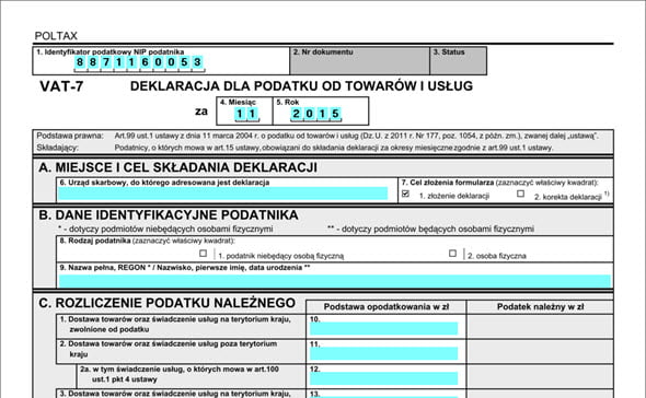 Accounting - Accounting - VAT-7 - Invoicing system