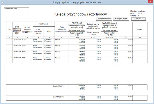 Accounting - Accounting - Revenue and expense ledger - VAT invoices software