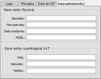 Basic - Taxpayer data - Invoices program