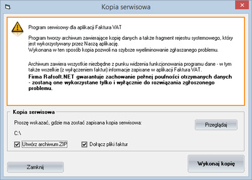 Basic - Backup Backup - Invoicing Software
