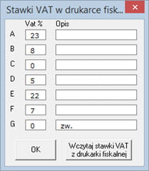 Fiscal printer - Request for payment