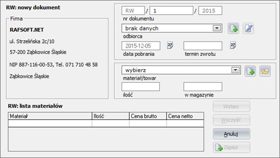 Warehouse - Prints - RW Print - Invoicing