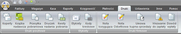 Components of the program - Toolbar - A good program for invoicing