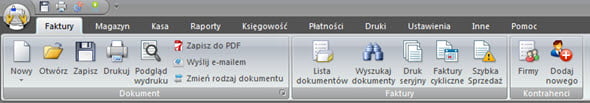 Program components - Toolbar - Program VAT invoice