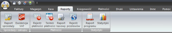 Program components - Toolbar - Invoices program