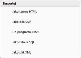 Import, export of data - Invoicing program