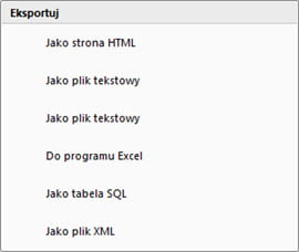 Import, export of data - Invoices program