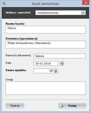 Mileage allowance - VAT invoice software