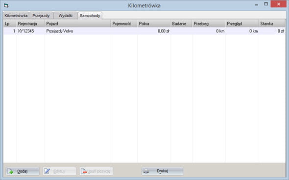 Mileage allowance - Offline invoicing software