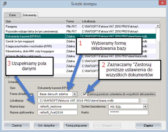 Installing the program on the web - VAT invoices
