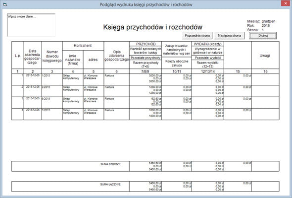 Revenue and expense ledger - The best invoicing program