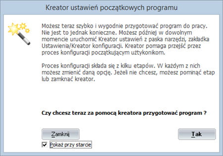 Initial Setup Wizard - A good invoicing program