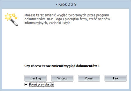 Initial Setup Wizard - Invoice Software