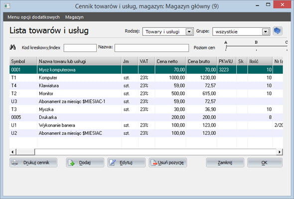 Group Names - Invoicing Software