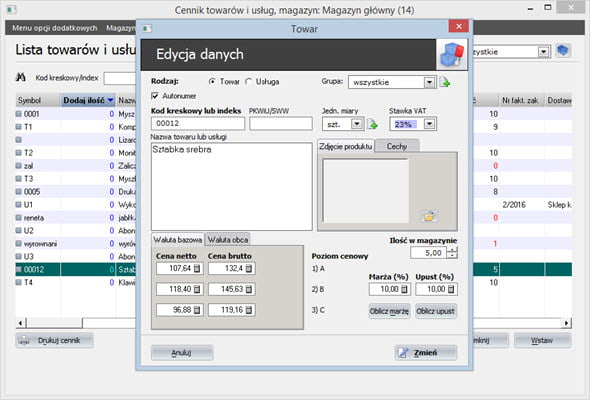 Creating a receipt - VAT invoice program