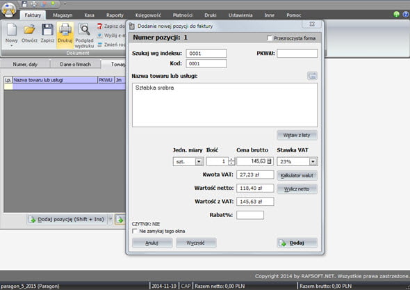 Creating a receipt - The best invoicing program