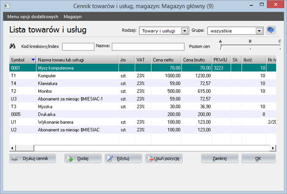 Warehouse - Warehouse - Physical inventory - Invoicing