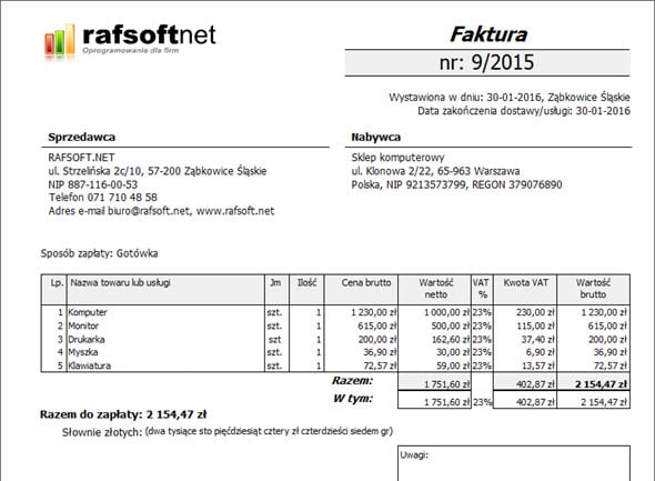 Quick invoicing - Invoicing software