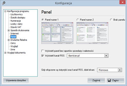 Basic - Program configuration - VAT invoice program