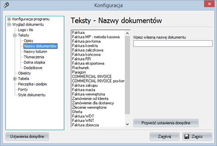 Basic - Document appearance - A good invoicing program