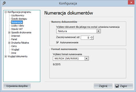 Basic - Program configuration - Invoicing