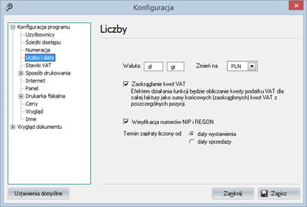 Basic - Program configuration - Good invoicing program